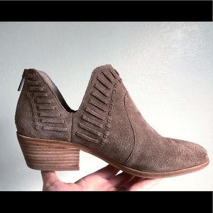 Taupe Tan Vince Camuto Split Shaft Ankle Boots
